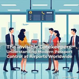 Artistic representation for The Invisible Gatekeepers: Understanding Modern Passport Control at Airports Worldwide